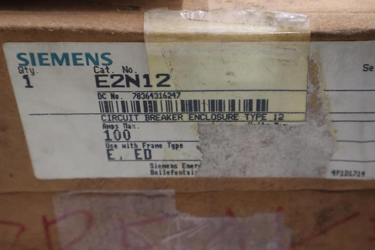 Used Siemens E2N12 Enclosures/Mounts/Racks - STOCK 5042CC