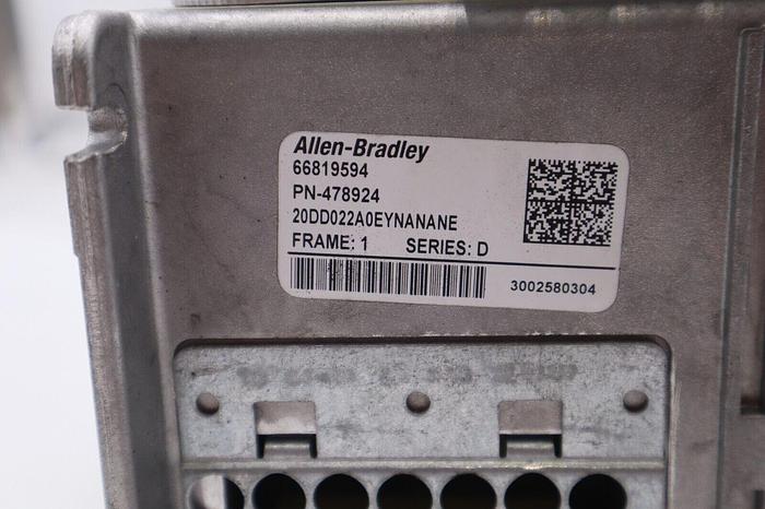 Used 2018 Allen Bradley PowerFlex 700S VFD 20DD022A0EYNANANE 15HP STOCK 2703