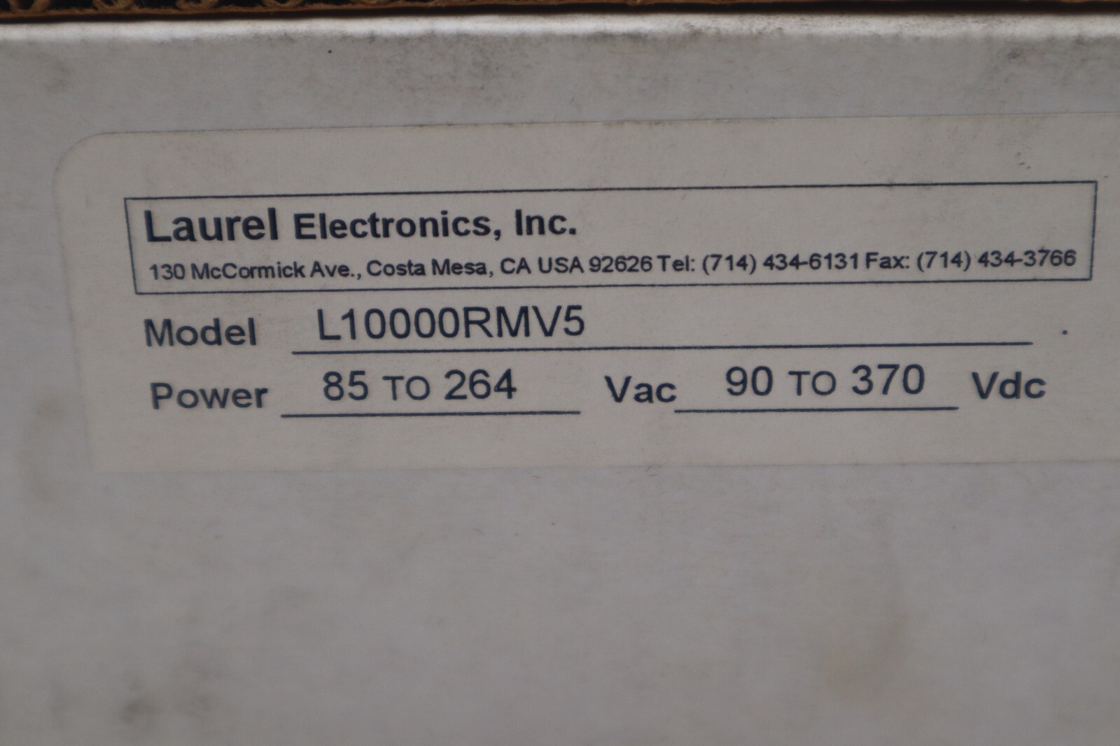 Laurel Electronics Laureate™ L1000/L2000 Digital Panel Meter l10000rmv5 #2229A