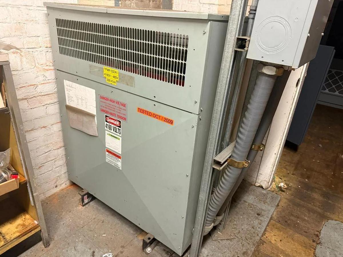 Used 330 KVA 4160/480 HAMMOND MANUFACTURING DRY TYPE TRANSFORMER