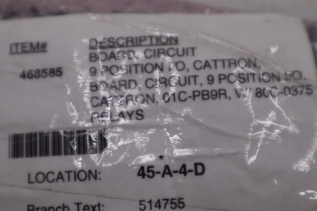 Cattron 01C-PB9R Fused 9 Channel Relay Circuit Board LED Indication STOCK K-3355