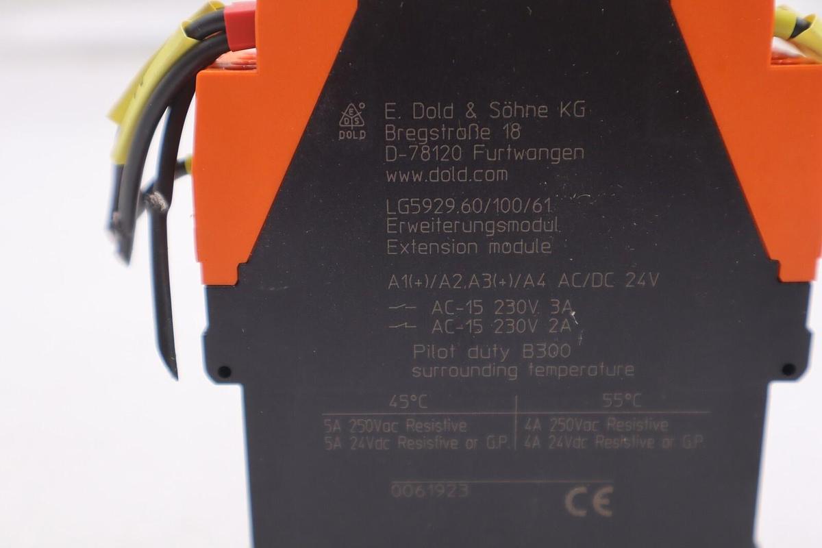 Used NEW Dold LG5929.60/100/61 Safety Relay Extension Module STOCK K-1625