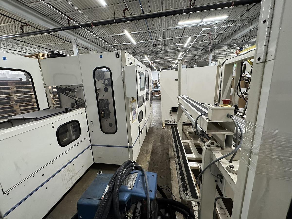 Used 42" WIDE ELSNER ENR-1000 AUTOMATIC REWINDER FOR NONWOVEN WIPES 10" REWIND DIA.