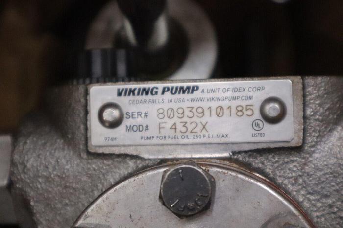 VIKING PUMP F432X SER 8093910185 PUMP FOR FUEL OIL 250 PSI MAX STOCK 4612