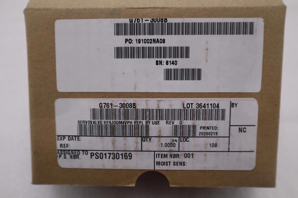 Used MOOG G761-3008B REPAIRED BY OEM STOCK G460