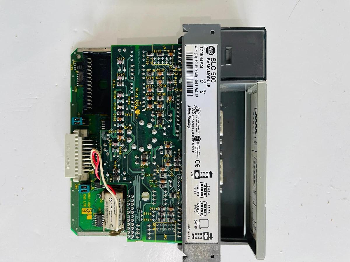 Used ALLEN BRADLEY 1746-BAS SLC 500 BASIC FRN 5 SER C I/O MODULE #K-837