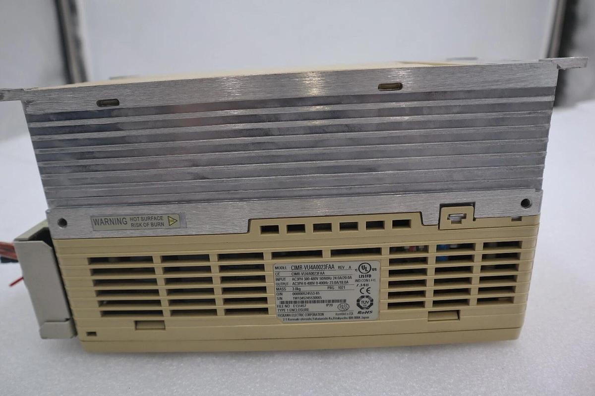 Used Yaskawa CIMR-VU4A0023FAA V1000 AC Drive 23A/18A 380-480VAC 24Amp Rev A #4312
