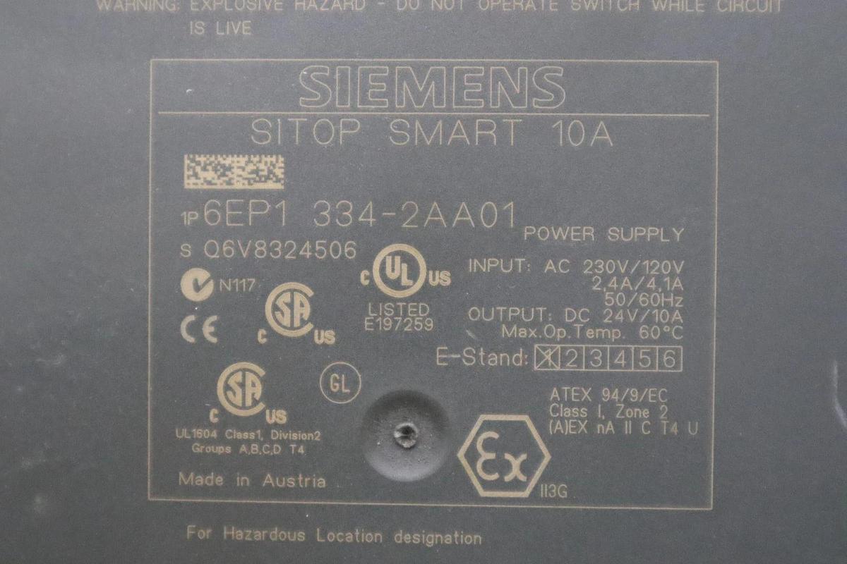 Used Siemens 6EP1 334-2AA01 SITOP Power Supply STOCK H1434