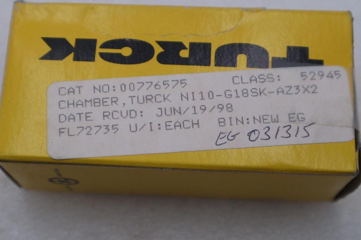 Used NEW OPEN BOX Turck NI10-G18SK-AZ3X2 Inductive Sensor 55mm STOCK G892A