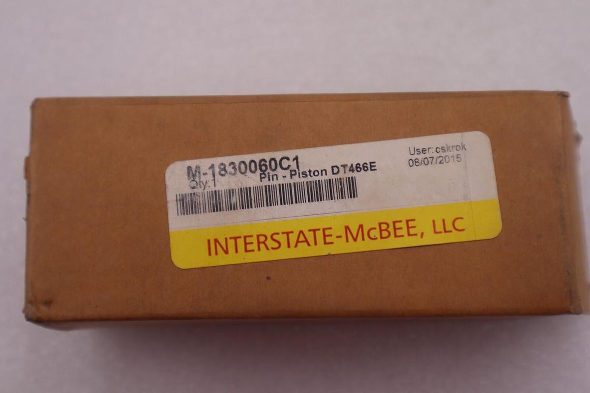 Used Insterstate-McBEE Part #M-1830060C1 Pin-Piston DT466E New Open Box #K-1762