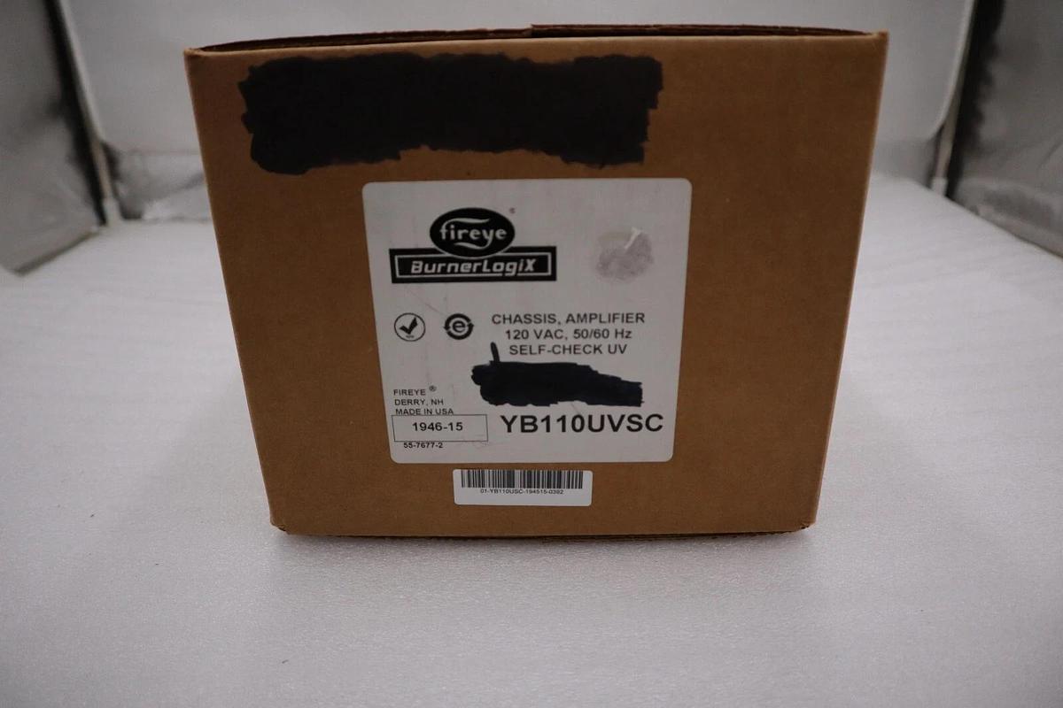 Used Fireye BurnerLogix YB110UVSC Chassis Amplifier Self Check UV Flame Module NEW