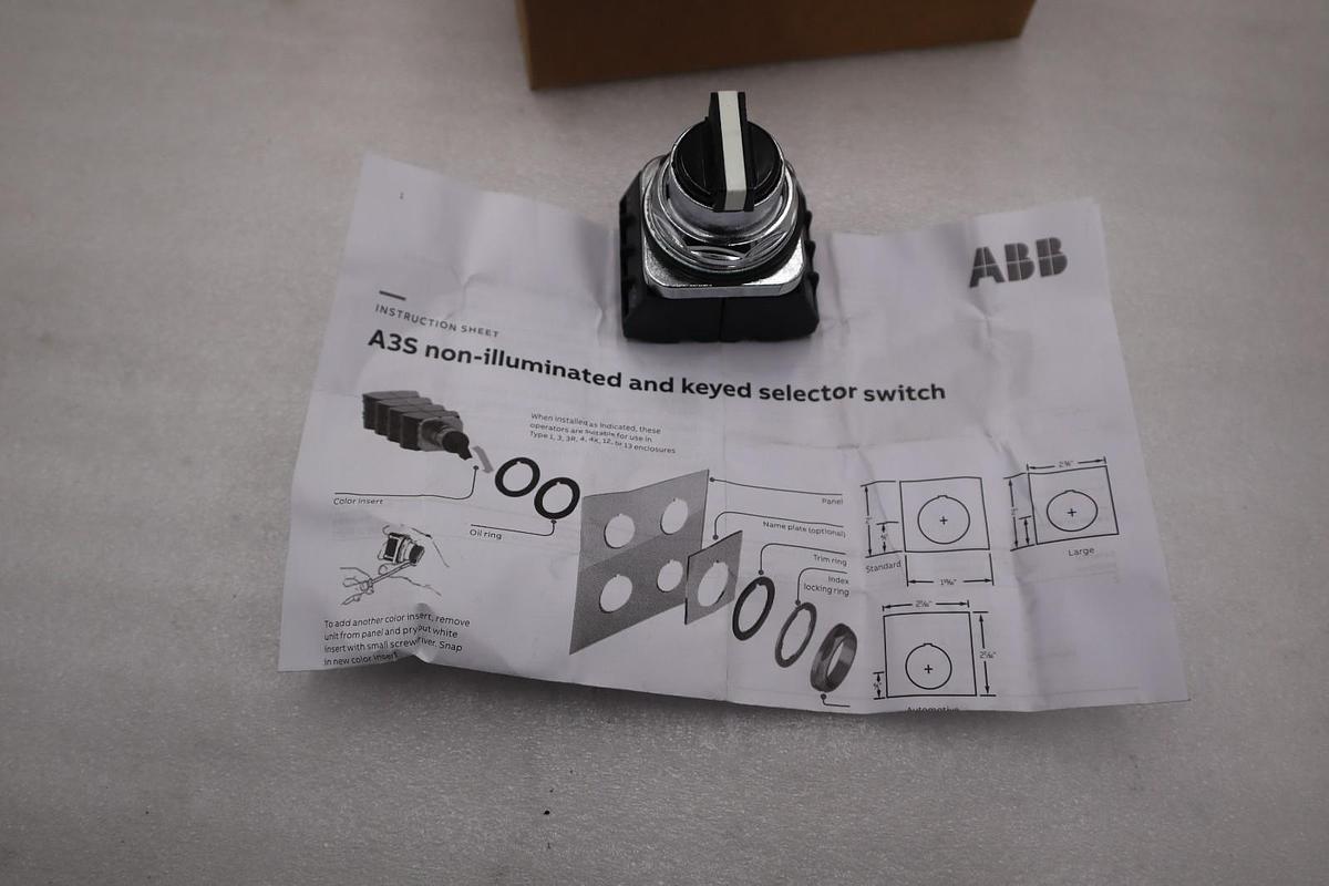 ABB A3SSBA-6AAB-92 OIL TIGHT NEMA 4, 12 2NO - 2NC - STOCK GF217