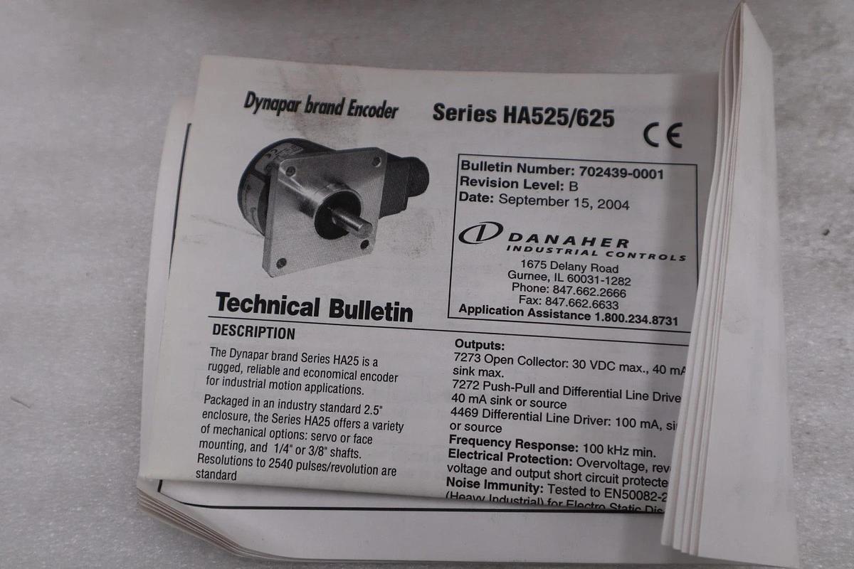 HA625102403EA Dynapar Encoders, HA25 Series ENCODER NEW IN BOX STOCK GF-345A