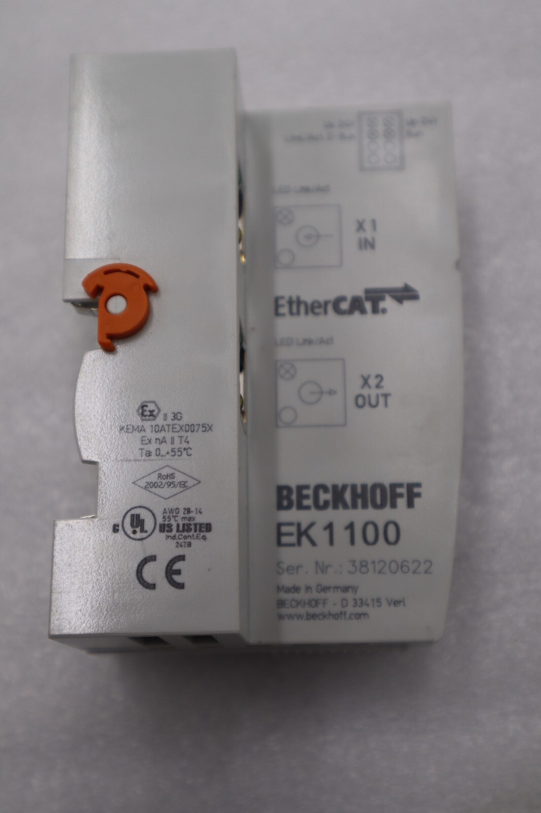 Used NEW OPEN BOX BECKHOFF EK1100 EtherCAT terminal module STOCK L-61-C