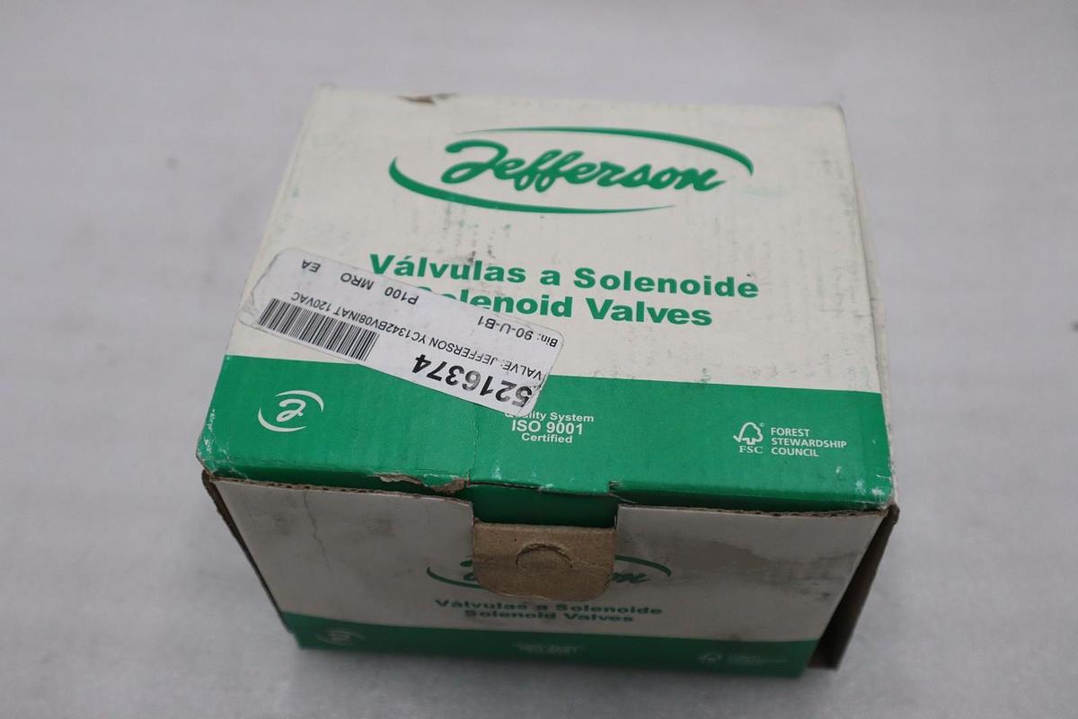 1" Jefferson Solenoid Valve 1342BV08INAT 120V/AC60 NEW IN BOX STOCK 1403D