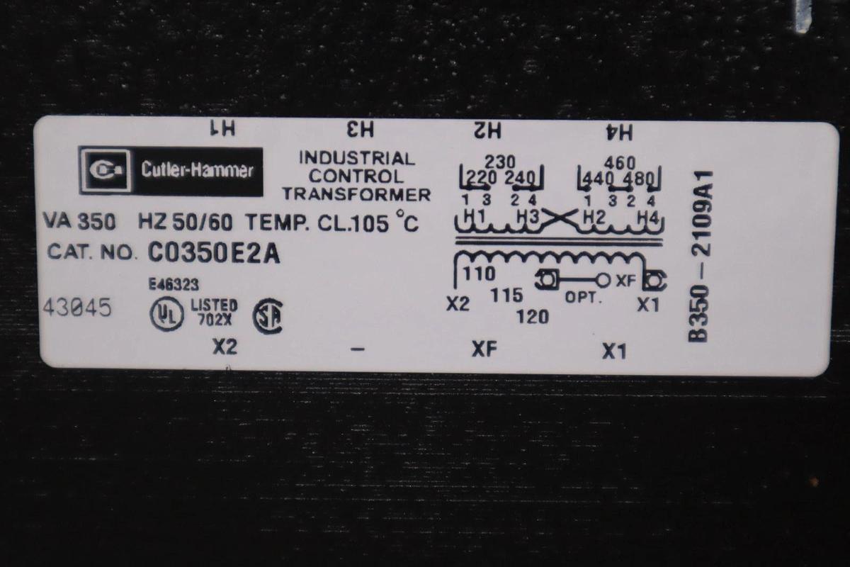 CUTLER-HAMMER INDUSTRIAL CONTROL TRANSFORMER 350VA C0350E2A NEW STOCK 844B