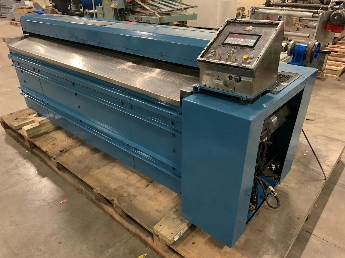 Used 84" ROSENTHAL SINGLE KNIFE GUILLOTINE SHEETER MODEL WA-S-7-HUB7TEVVAA