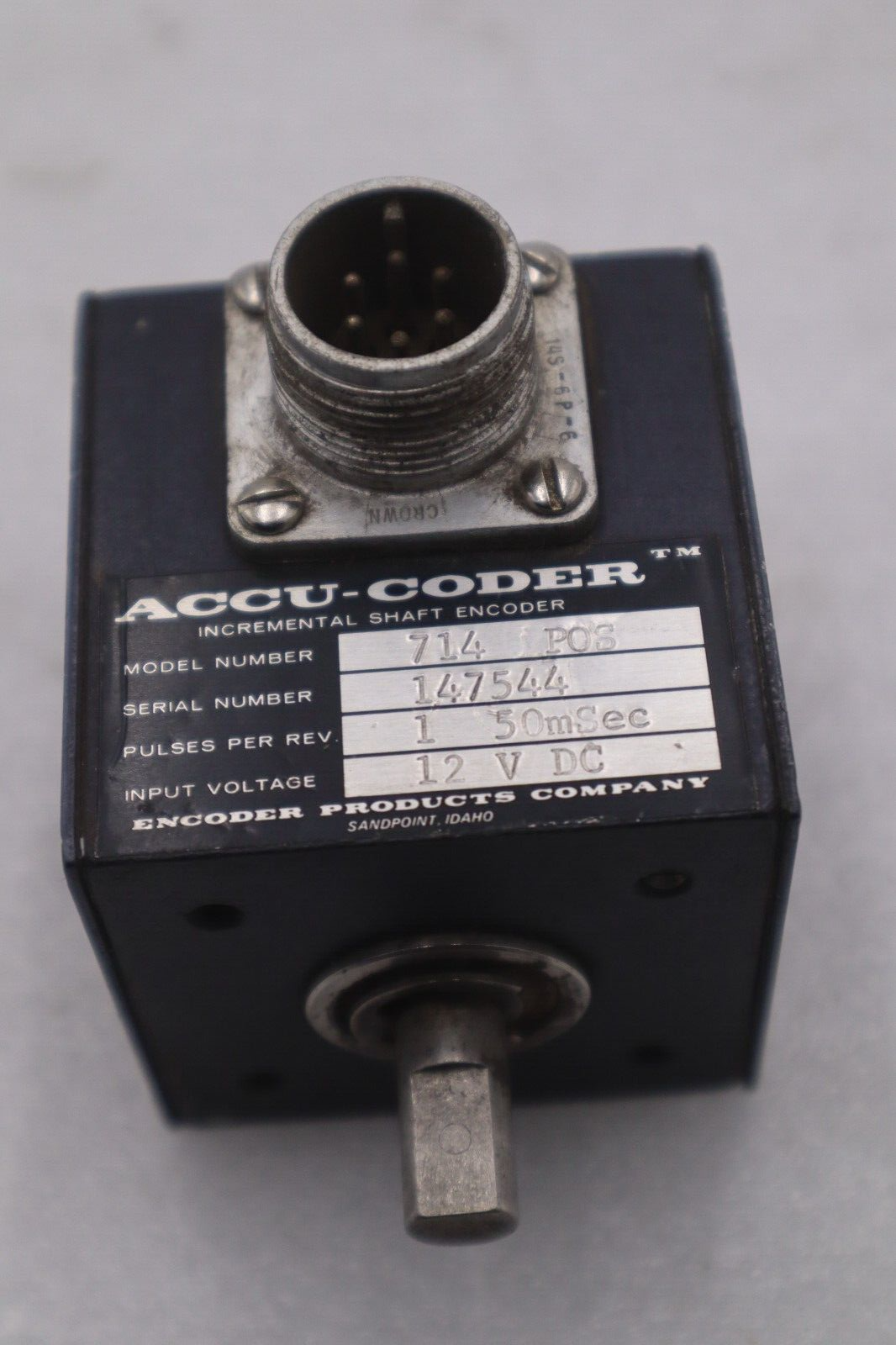 Used Accu-Coder - P/N: 714-POS Incremental Shaft Encoder STOCK K-3684