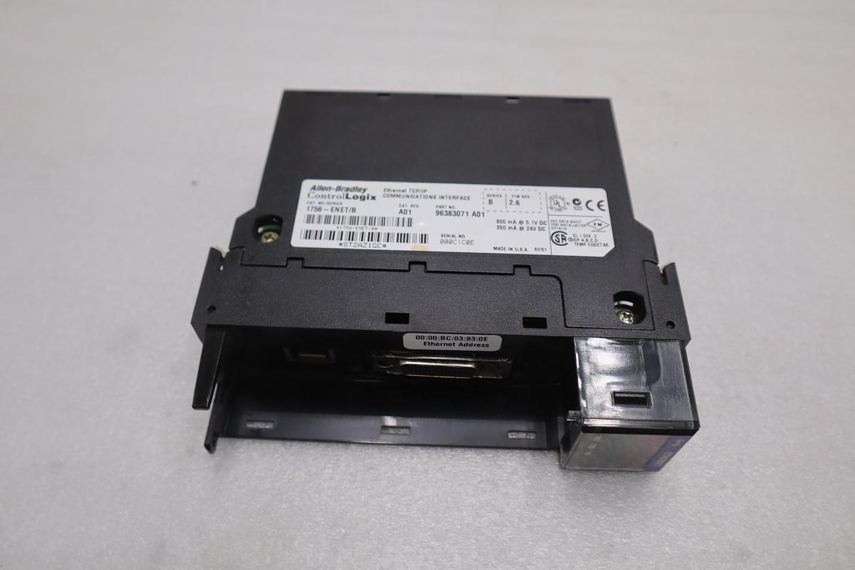 Used ALLEN BRADLEY 1756-ENET SER. B F/W 2.6  CAT A01 - STOCK GF834
