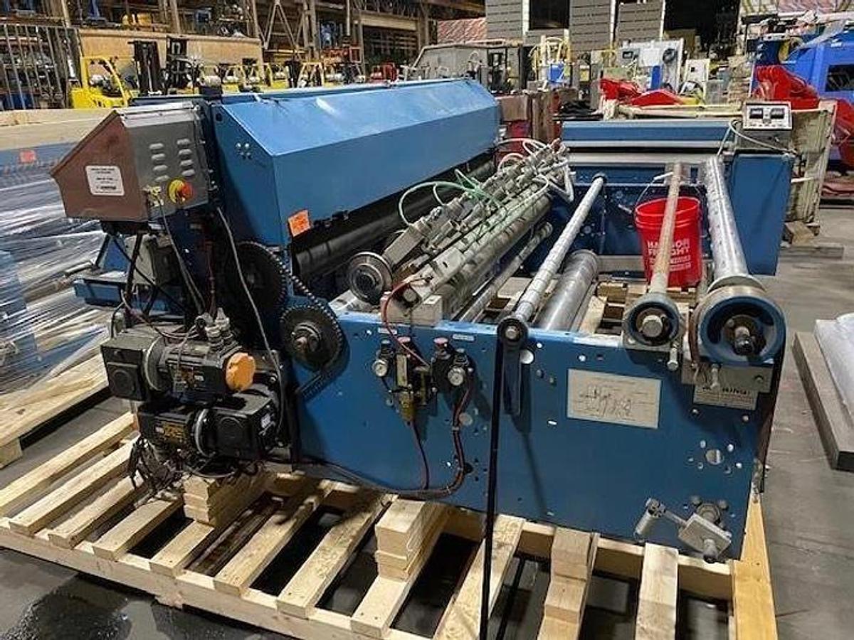 Used 84" ROSENTHAL SHEETER HEAVY DUTY WITH SHEAR SLITTING Model: WA-S-7_HHUBSHTRAAA02
