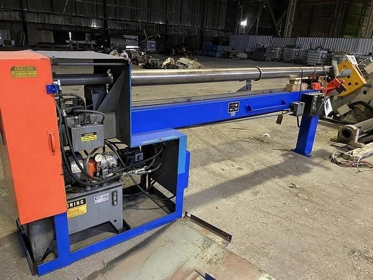 Used 120" APPLETON CORE CUTTER MODEL D21SH1010 SEMI AUTOMATIC 5" DIAMETER SHAFT