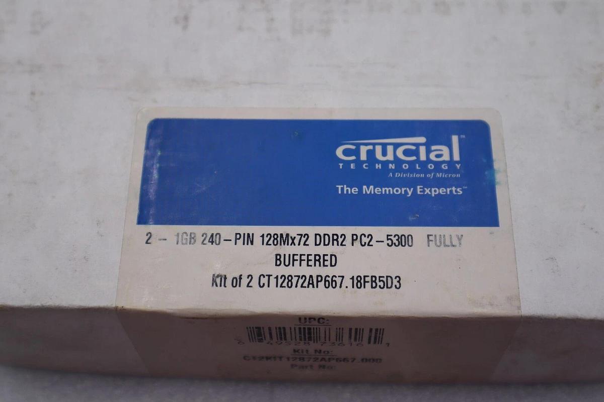 CRUCIAL ct12872ap667 FULLY BUFFERED STOCK #K-1876