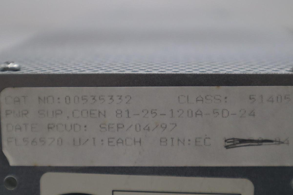 Used Panelarm 81-25-120A-5D-24 POWER CONTROL UNIT 120V 50/60HZ STOCK G279