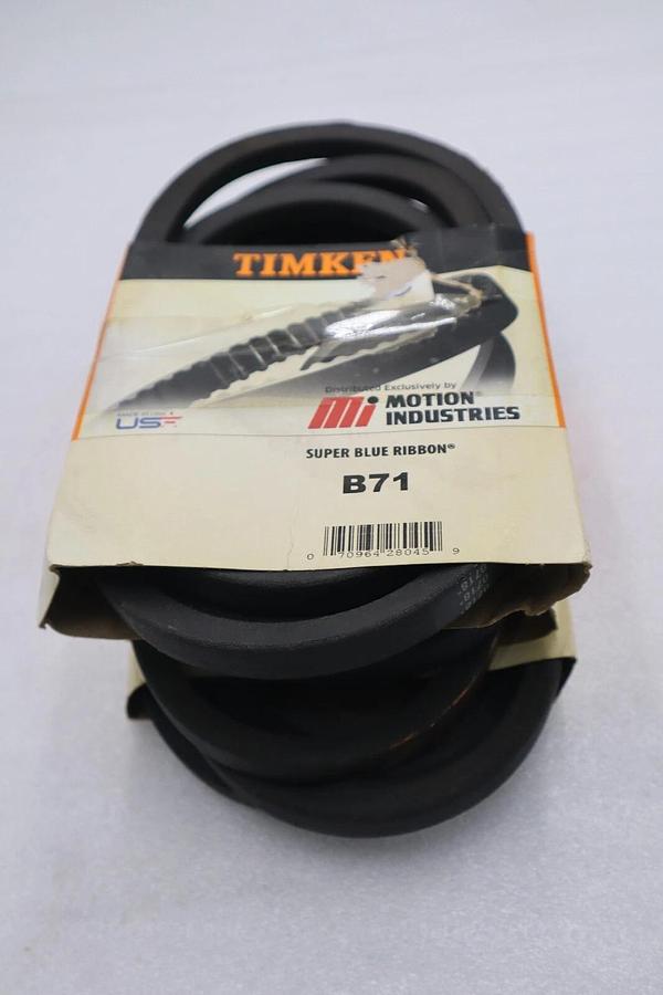 Used LOT OF THREE Timken B71 Super Blue Ribbon V-Belt, 74.3" Outside Length STK 2011