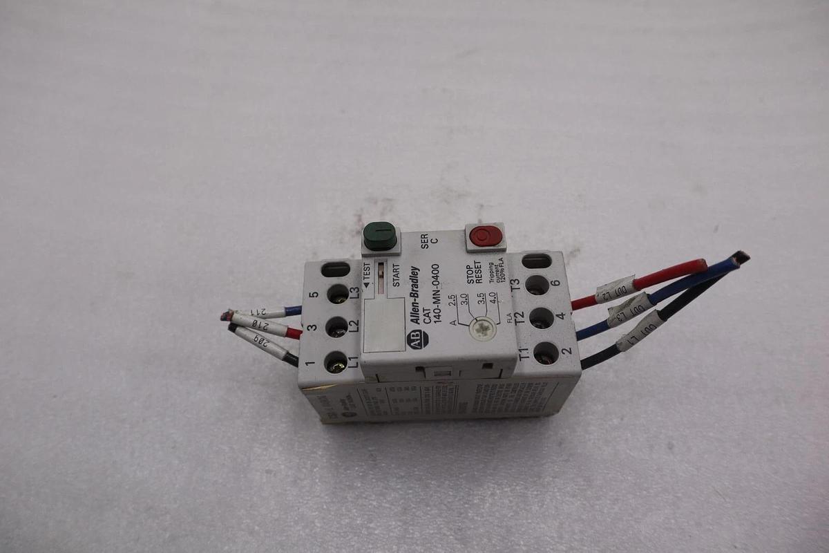 Used LOT OF 2 AB Allen Bradley 140-MN-0400 Manual Motor Starter STOCK K-3543