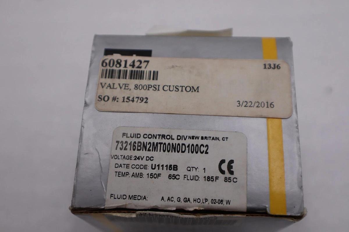 Used PARKER 73216BN2MT00N0D100C2 2-WAY BRASS BODY SOLENOID VALVE STOCK H392A