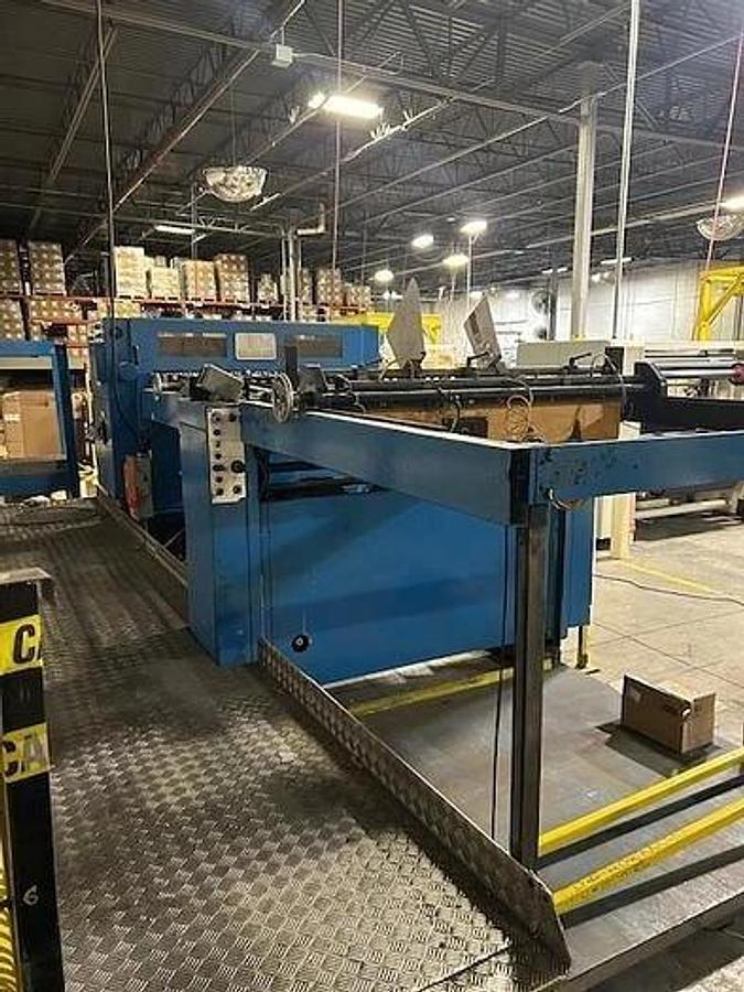 Used 57" SHM MODEL 1400 SINGLE KNIFE ROTARY SHEETER WITH REPLACED GEARBOX