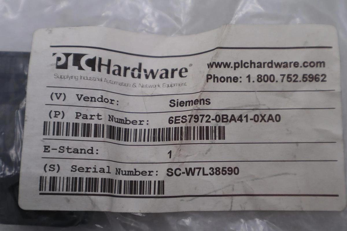 LOT OF 4 - SIEMENS 6ES7972-0BA41-0XA0 Bus Connector STOCK K-3421