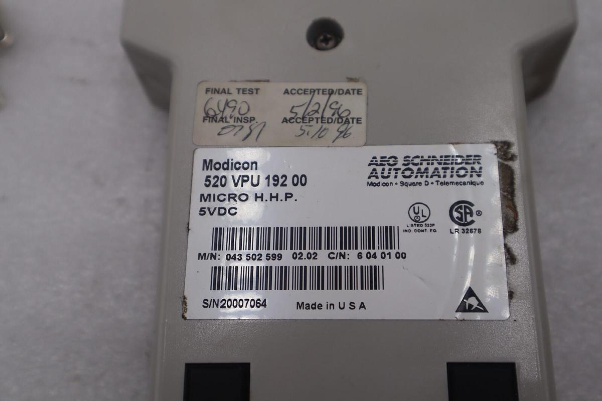 Used NEW OPEN BOX MODICON AEG 520VPU19200 Micro Handheld Programmer STOCK 5228