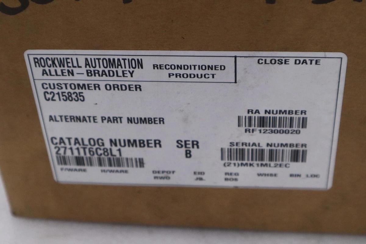Refurbished REFURBISHED Allen-Bradley 2711-T6C8L1 PanelView Terminal 2711T6C8L1 STOCK GF-258