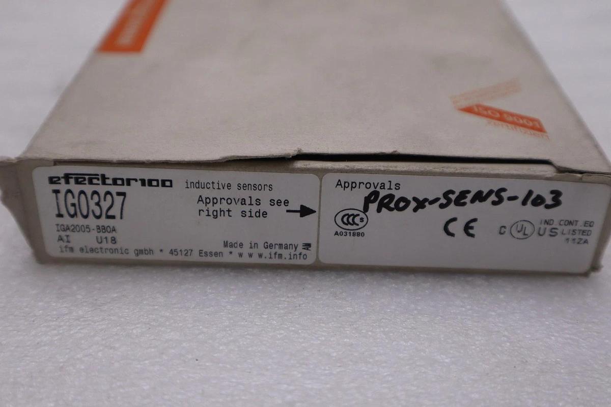 Used IFM EFECTOR IG0327 INDUCTIVE PROXIMITY SENSOR - STOCK GF143A