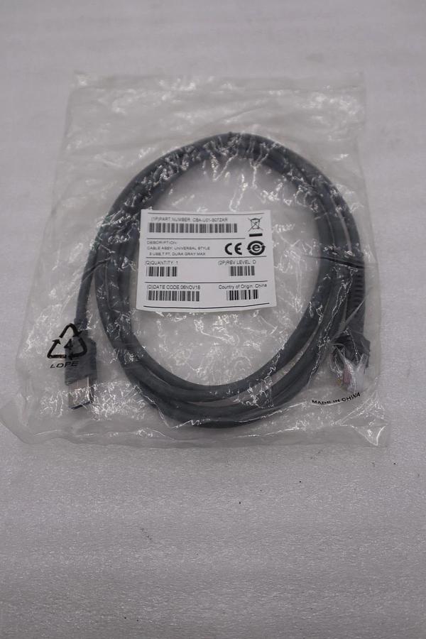 LOT OF 6 NEW CBA-U01-S07ZAR 7ft  USB Cable Zebra Barcode Scanners STK H748A