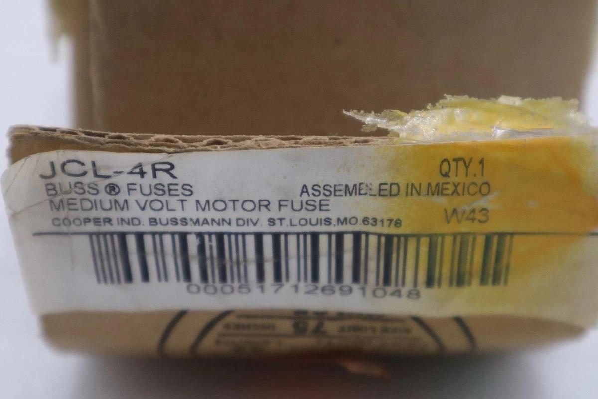NEW OPEN BOX JCL4R BUSSMANN BUSS FUSE JCL 4R STOCK GF952