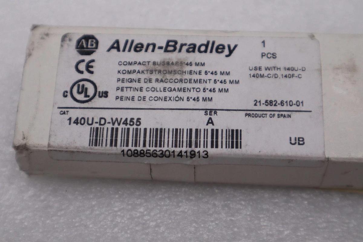 Used NEW AB ALLEN BRADLEY 140U-D-W455 Compact Busbar  STOCK H1498A
