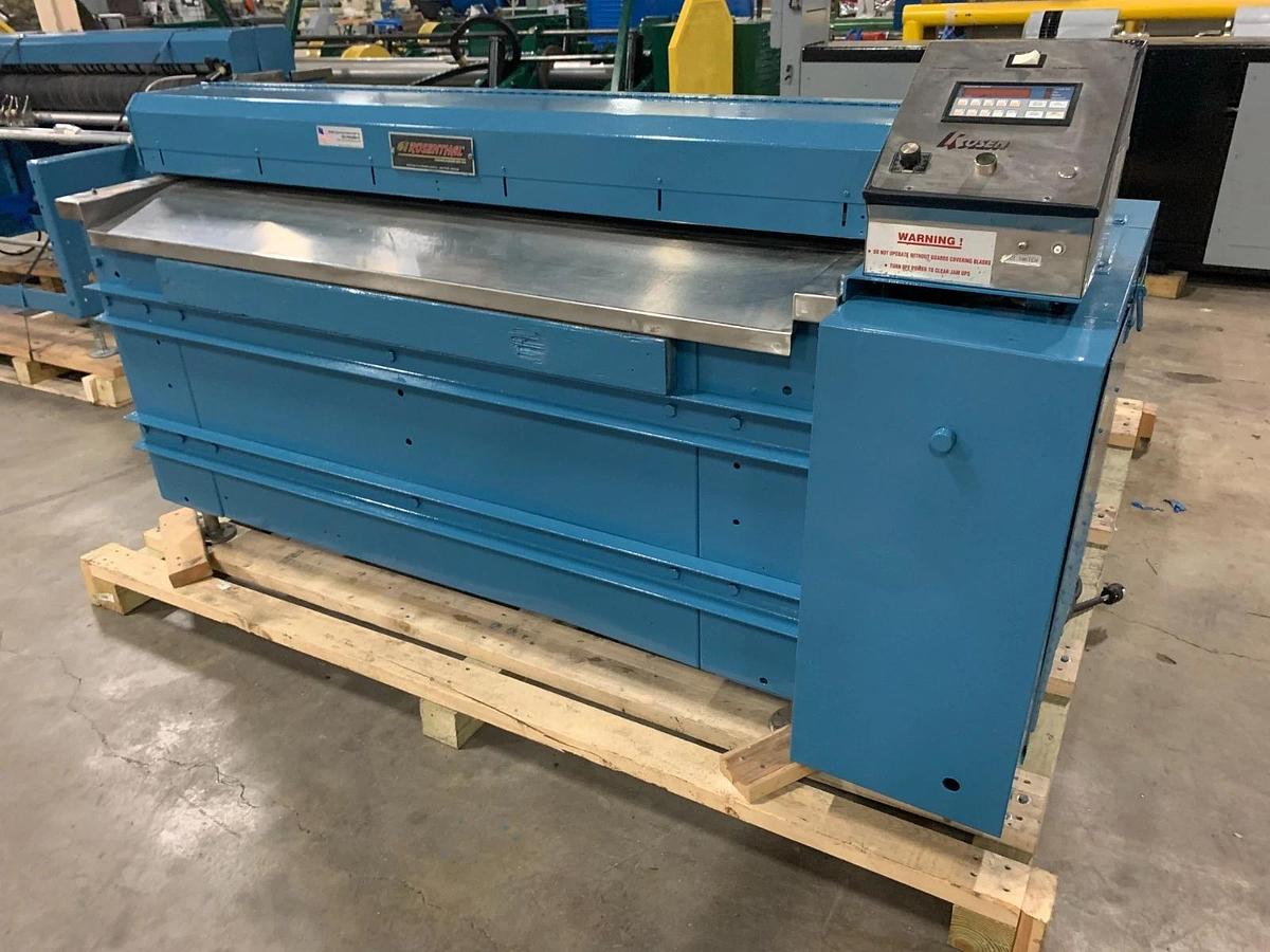 Used 60" ROSENTHAL SHEETER MODEL WAS-5-UBZEA-24 WITH OUTPUT CONVEYOR
