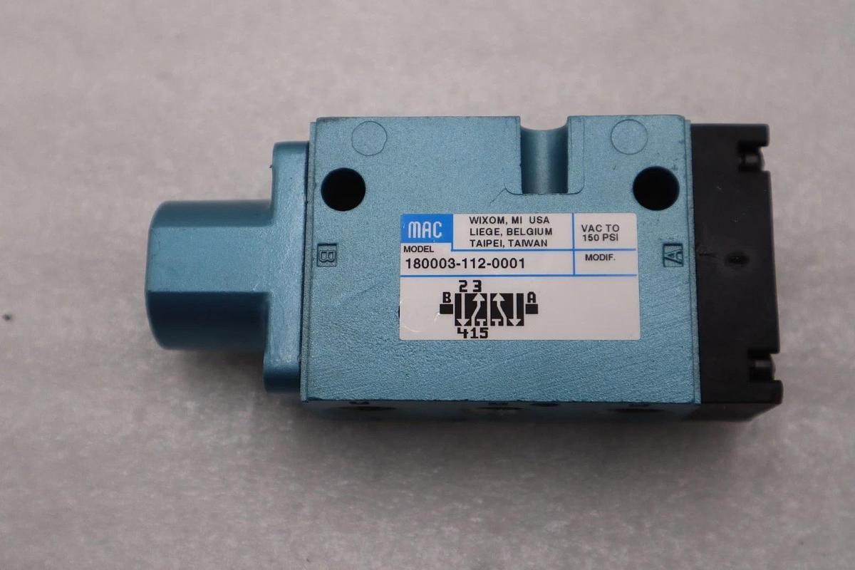 Mac 180003-112-0001 Pneumatic Solenoid Valve NEW OPEN BOX STOCK GF161A