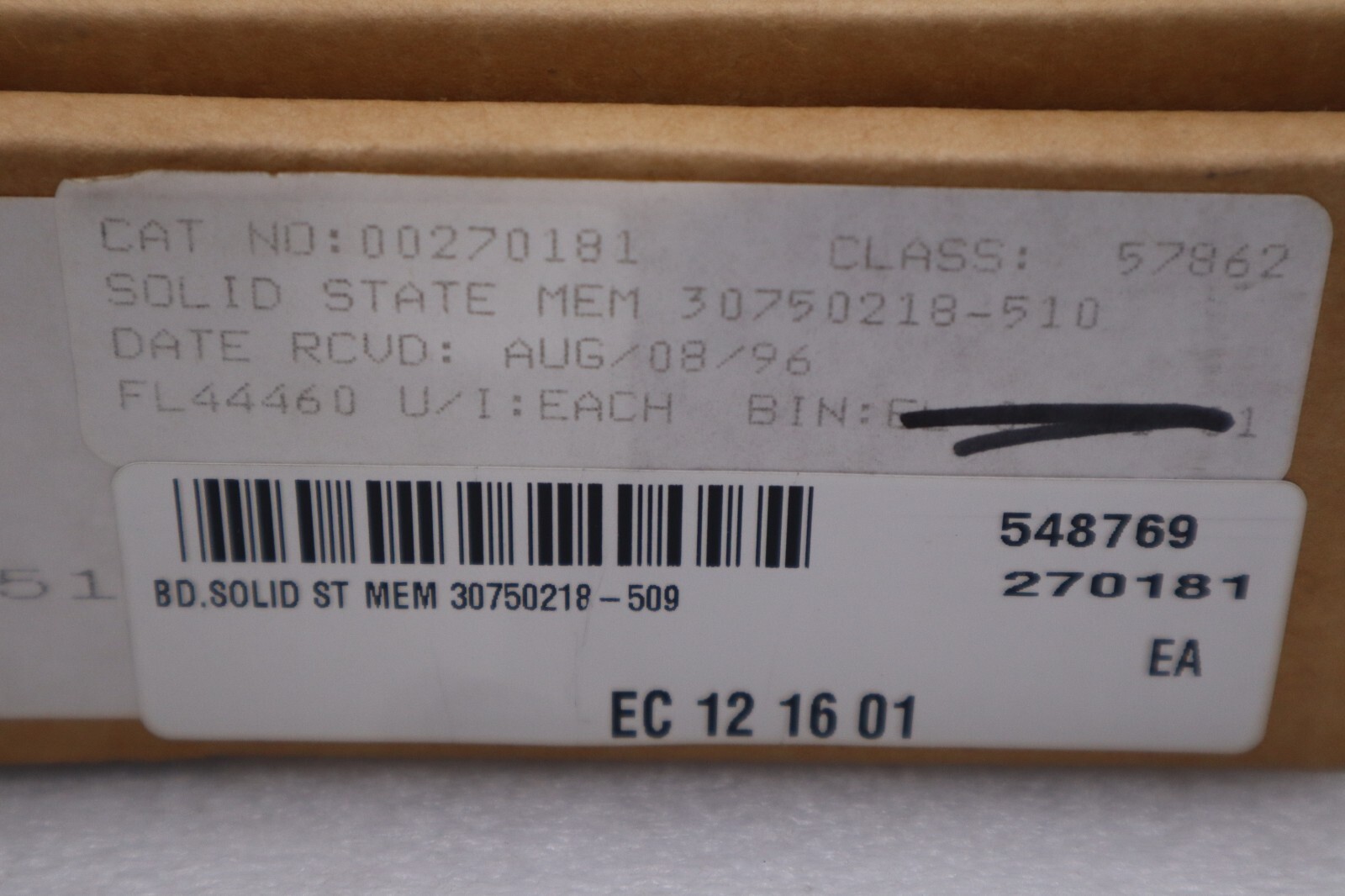 NEW IN BOX HONEYWELL 30750218-010 MEMORY BOARD 12KROM 1K RAM STOCK G627