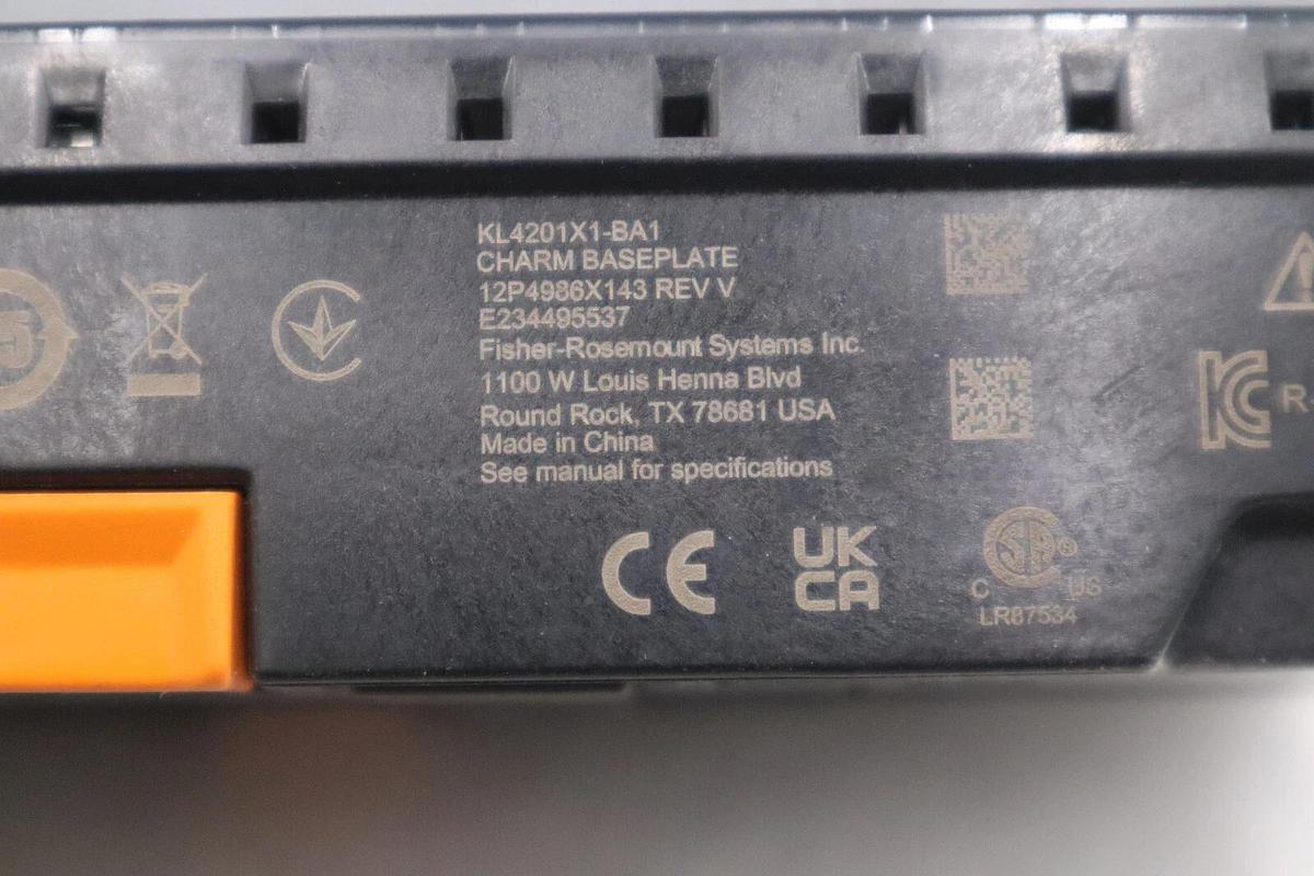 Used Emerson DeltaV KL4201X1-BA1 CHARM BASEPLATE USED UNIT STOCK 2916A