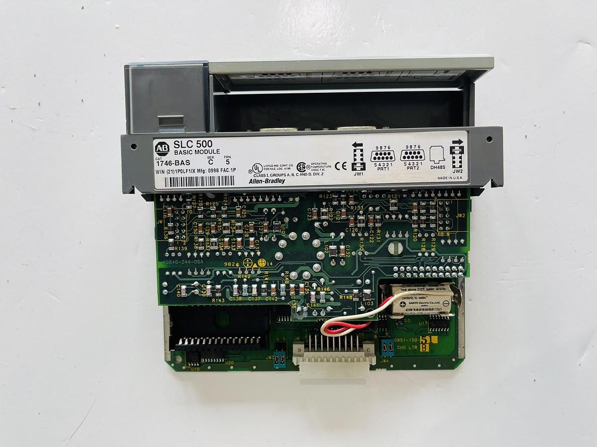 Used ALLEN BRADLEY 1746-BAS SLC 500 BASIC FRN 5 SER C I/O MODULE #K-837