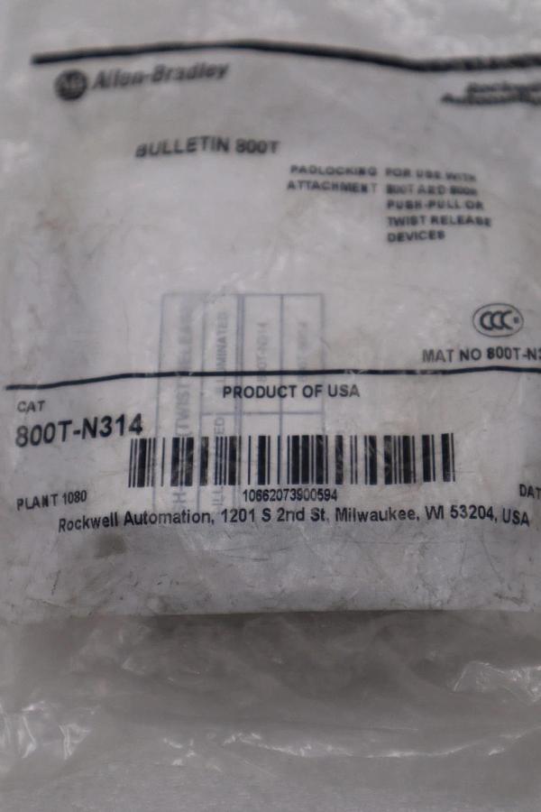 Lot of 3 - Allen Bradley 800T-N314 Padlocking Attachment STOCK H1104A