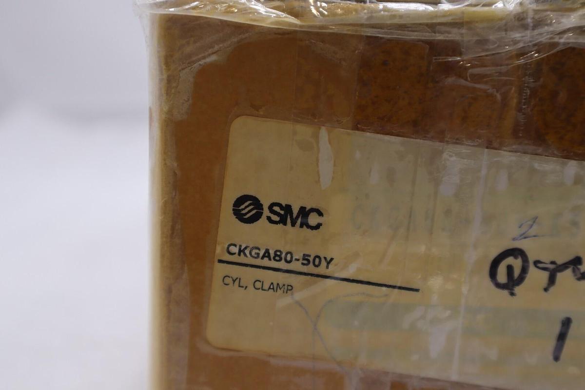 Used (NEW) SMC CKGA80-50Y-K59L 145psi Pneumatic Clamp Cylinder STOCK K-2469