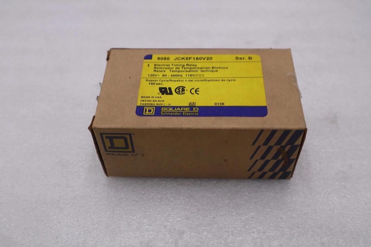 Used SCHNEIDER ELECTRIC SQUARE D 9050JCK5F180V20 TIMING RELAY NEW STOCK GF-694A
