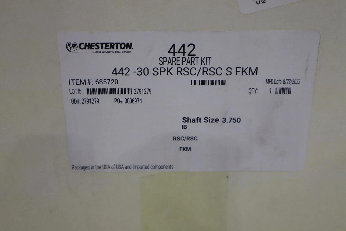 Used NEW IN BOX Chesterton 442-30 SPK RSC/RSC S FKM Split Seal STOCK 2946B