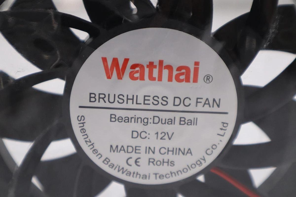 Used LOT OF 3 NEW OPEN BOX Wathai Brushless DC Fan Bearing Dual Ball DC 12V H1055