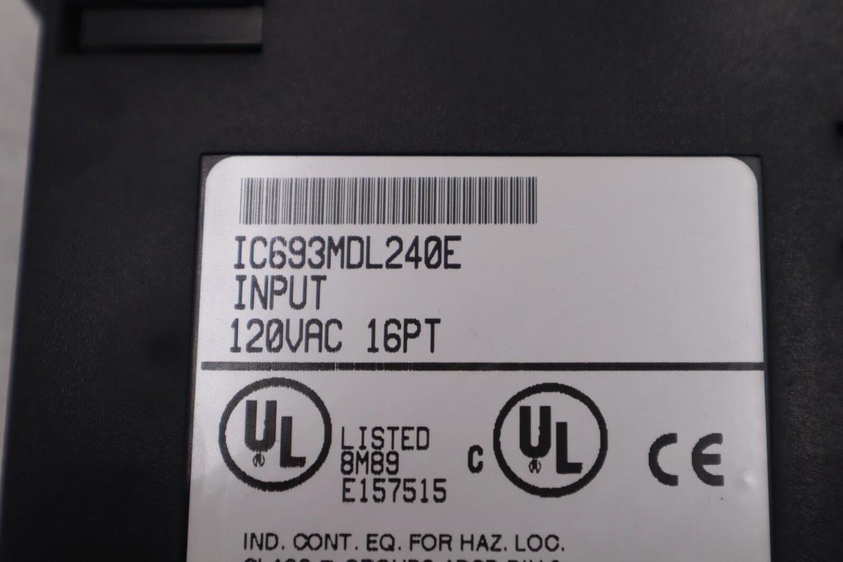 Used GE FANUC IC693MDL240 INPUT MODULE 16PT 120VAC STOCK #L-558-C