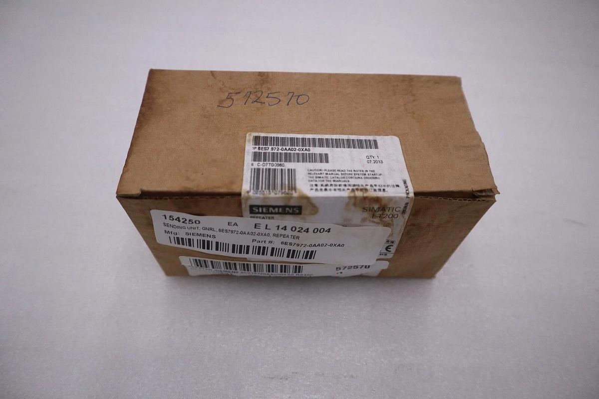 New Siemens 6ES7972-0AA02-0XA0 6ES7 972-0AA02-0XA0 NEW SEALED BOX STOCK G437A